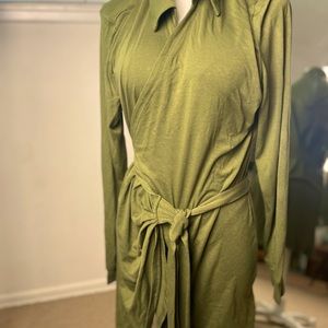 Wrap Tye Dress Green